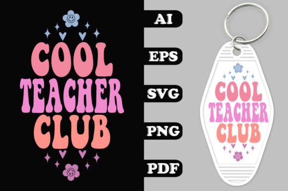 Cool Teacher Club Groovy Key Chain SVG Review