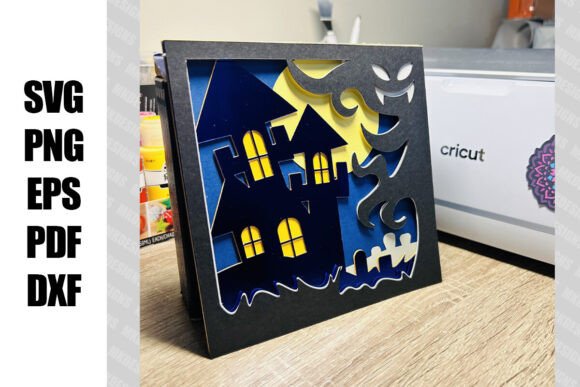 Halloween Castle Scene Shadow Box SVG Review