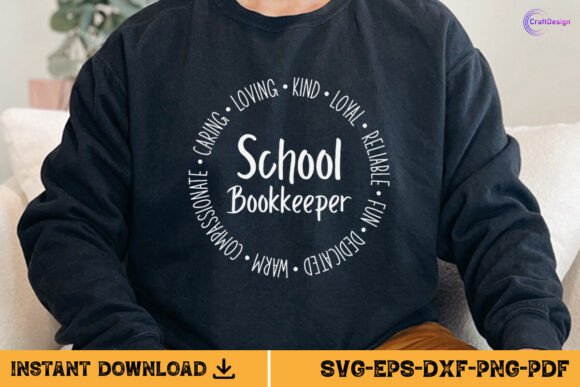 School Bookkeeper Gift Shirt SVG PNG Review