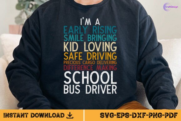 School Bus Driver Vintage Shirt SVG PNG Review
