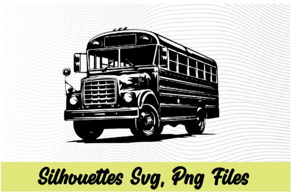 School Bus Silhouette PNG, SVG B10: Embroidery Review