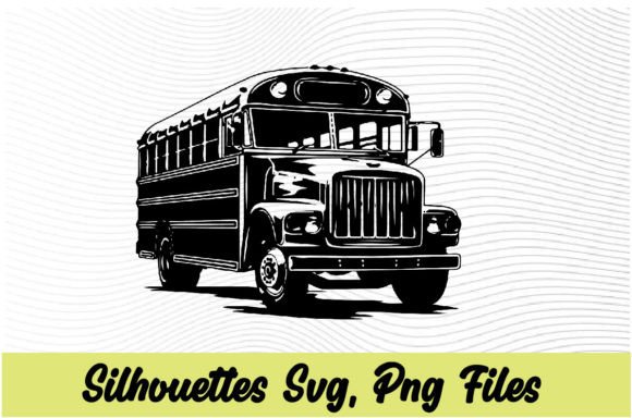 School Bus Silhouette PNG, SVG B12: Embroidery Review