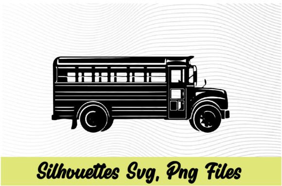 School Bus Silhouette PNG, SVG B14: Embroidery Review