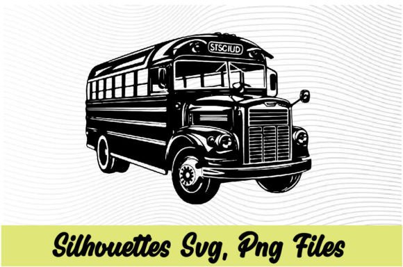 School Bus Silhouette PNG, SVG B4: Embroidery Review