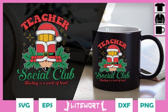 Teacher Social Club Christmas SVG: A Stitch Test