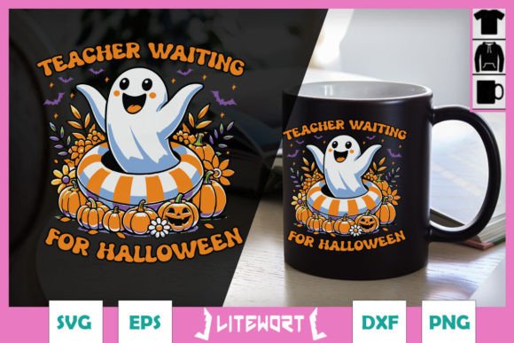 Teacher Waiting for Halloween SVG: A Stitch Test